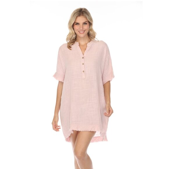Pink Fringe detailed tunic / dress - Picture 3 of 6